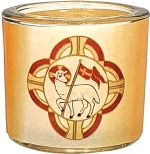 Glas-Windlicht "Ich bin die Auferstehung ...", Nr. 9086